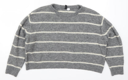 Womens UK Size L H&M Grey Pullover Jumper