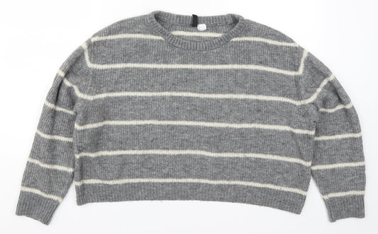 Womens UK Size L H&M Grey Pullover Jumper