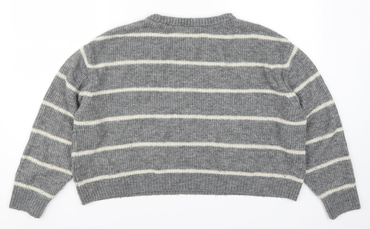 Womens UK Size L H&M Grey Pullover Jumper