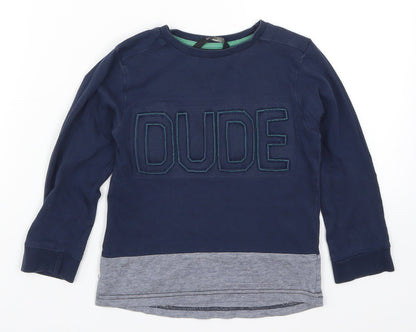George Boys Blue   Basic T-Shirt Size 3-4 Years  - Dude