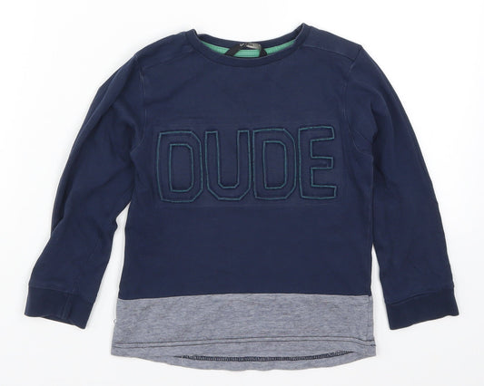 George Boys Blue   Basic T-Shirt Size 3-4 Years  - Dude
