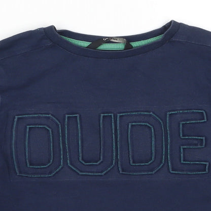 George Boys Blue   Basic T-Shirt Size 3-4 Years  - Dude