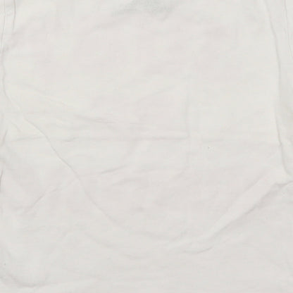 F&F Boys White   Basic T-Shirt Size 4-5 Years  - Just Be Roarsome