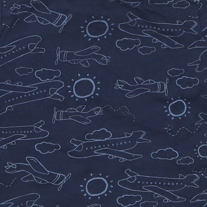 Very Boys Blue   Basic T-Shirt Size 12-18 Months  - Planes