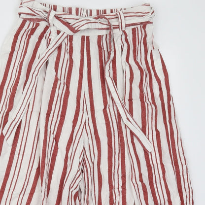Primark Womens Red Striped  Trousers  Size 10