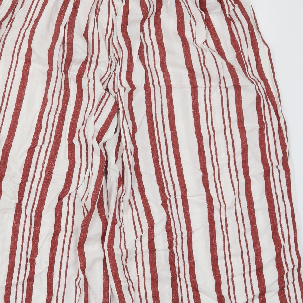 Primark Womens Red Striped  Trousers  Size 10