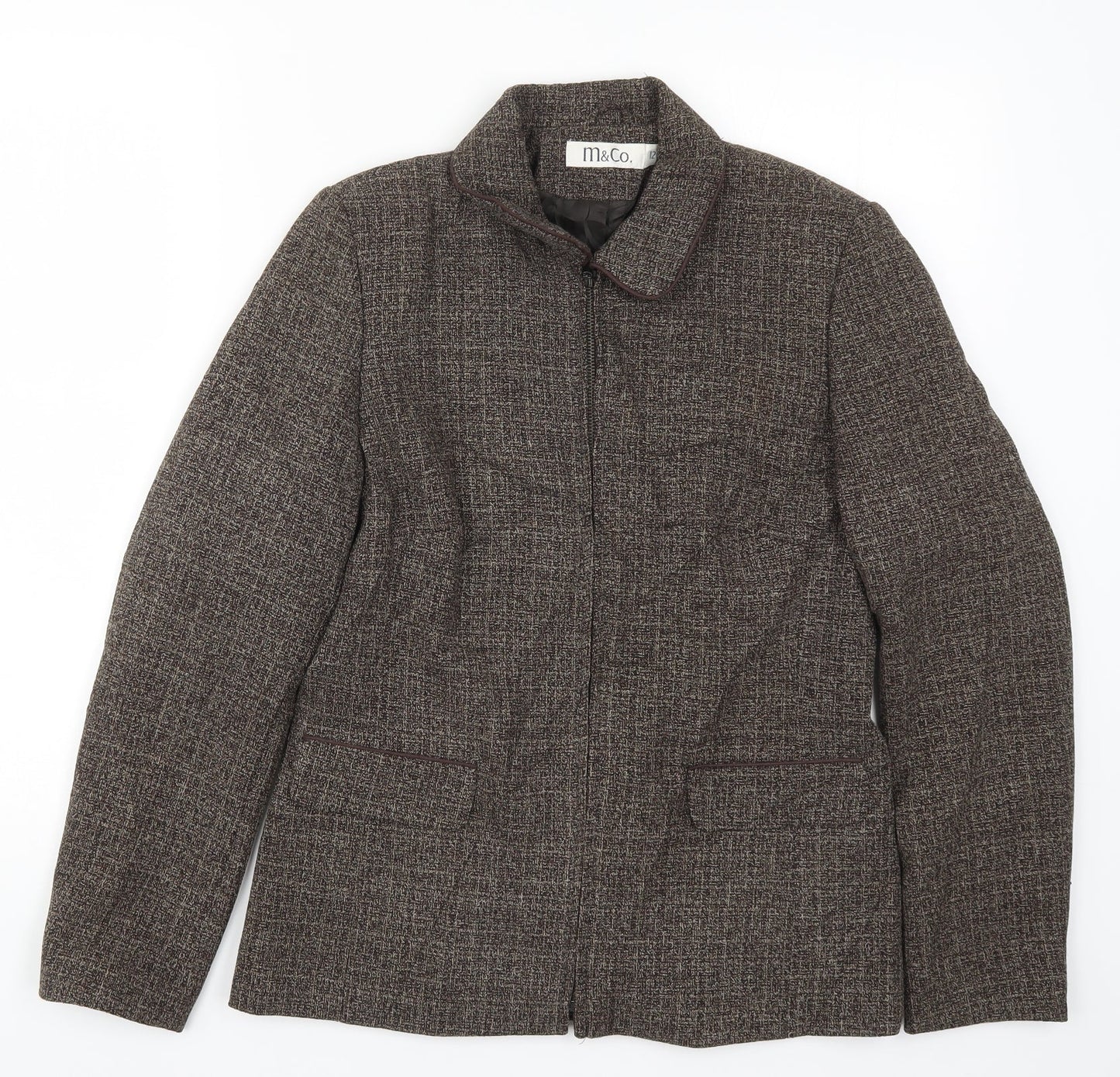 Womens UK Size 12 M&Co Brown Jacket
