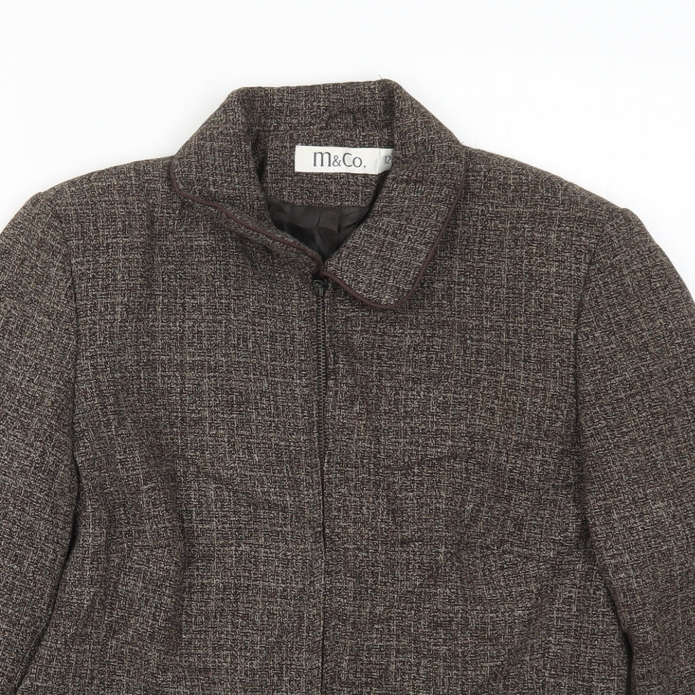 Womens UK Size 12 M&Co Brown Jacket