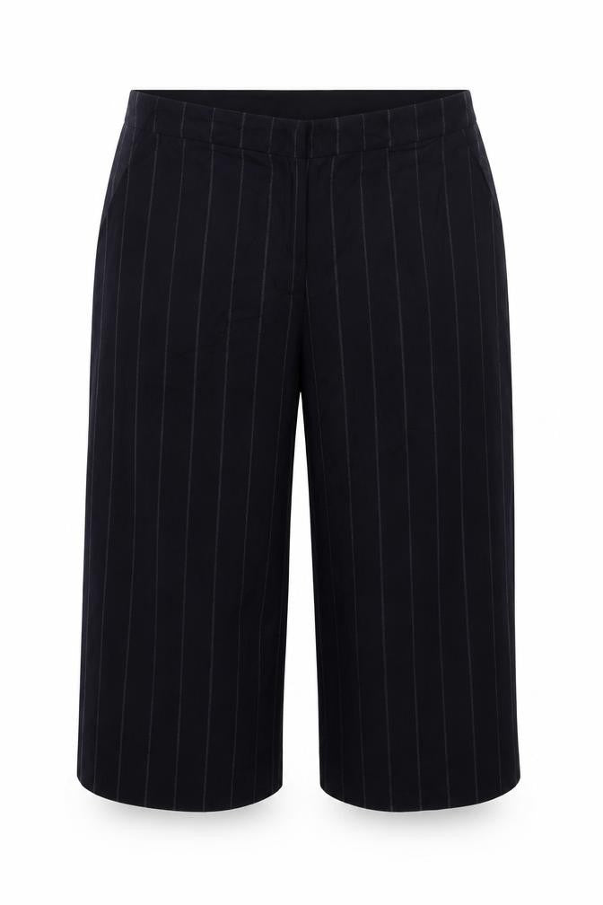 Capsule Womens Blue Striped Cropped Trousers Size 18