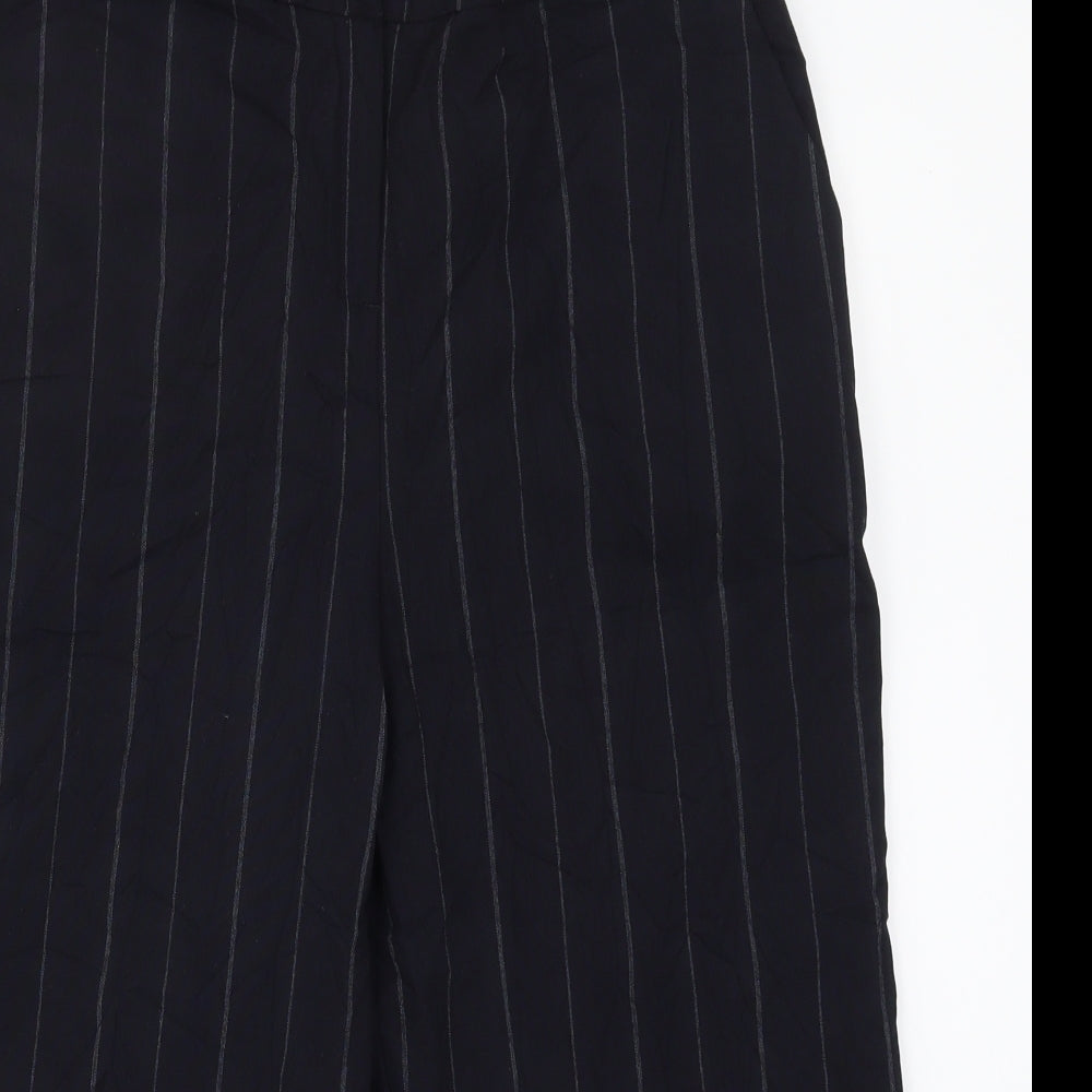 Capsule Womens Blue Striped  Cropped Trousers Size 18