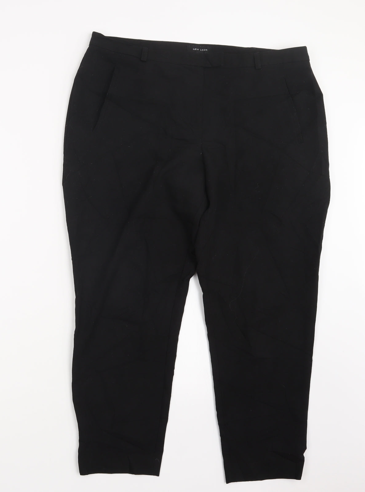 New Look Womens Black   Trousers  Size 14 L25.5 in