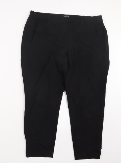 New Look Womens Black   Trousers  Size 14 L25.5 in