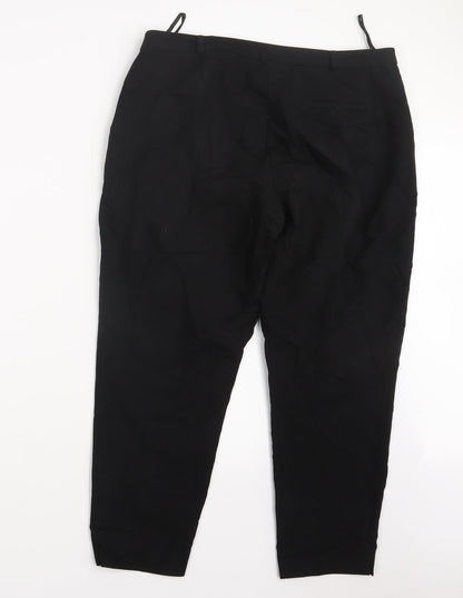 New Look Womens Black   Trousers  Size 14 L25.5 in