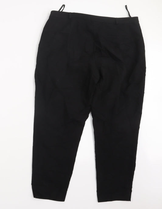 New Look Womens Black   Trousers  Size 14 L25.5 in