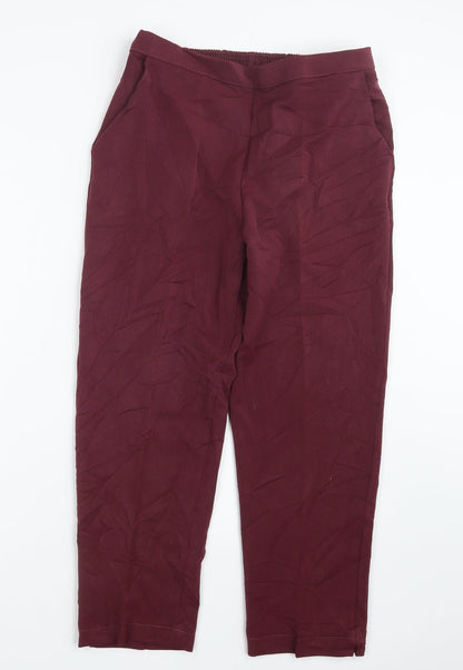 Womens UK Size 14 Emma Collection Regular Fit  Red Trousers