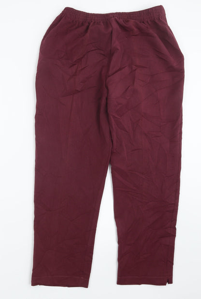Womens UK Size 14 Emma Collection Regular Fit  Red Trousers