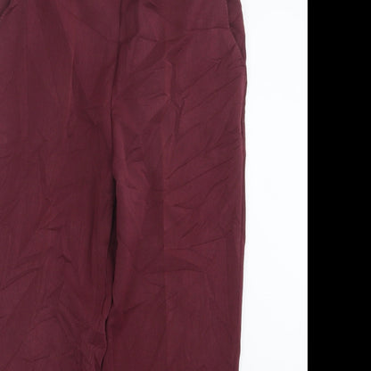 Womens UK Size 14 Emma Collection Regular Fit  Red Trousers