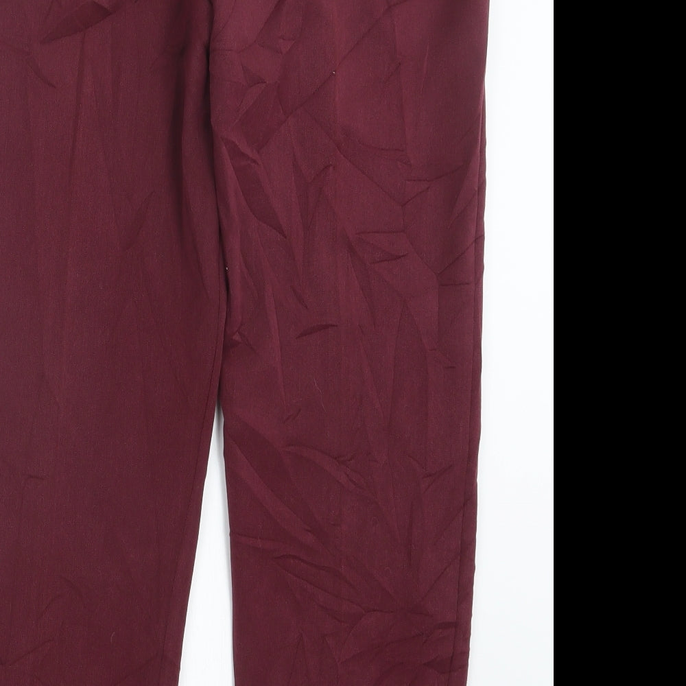 Womens UK Size 14 Emma Collection Regular Fit  Red Trousers