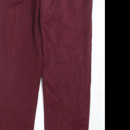 Womens UK Size 14 Emma Collection Regular Fit  Red Trousers