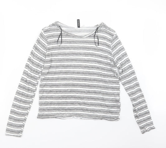 Divided by H&M Womens Black Striped  Pullover Jumper Size S