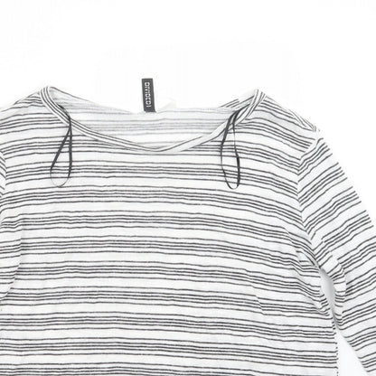 Divided by H&M Womens Black Striped  Pullover Jumper Size S