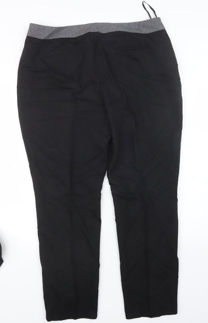 South Womens Black   Trousers  Size 16 L28 in