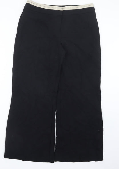 Womens UK Size 12 Marks and Spencer Regular Fit  Black Trousers