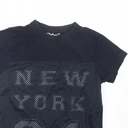 Rebel Boys Blue   Basic T-Shirt Size 5-6 Years