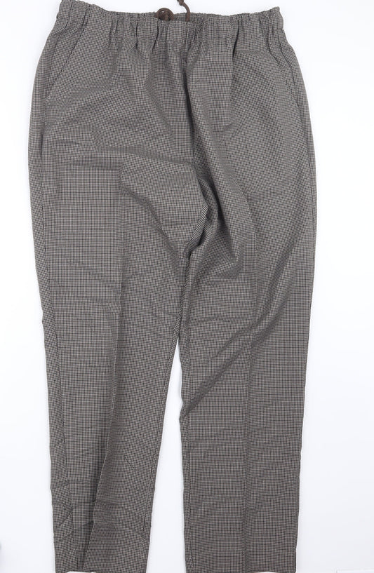 Premier Man Mens Brown Houndstooth  Trousers  Size 36 in L31 in