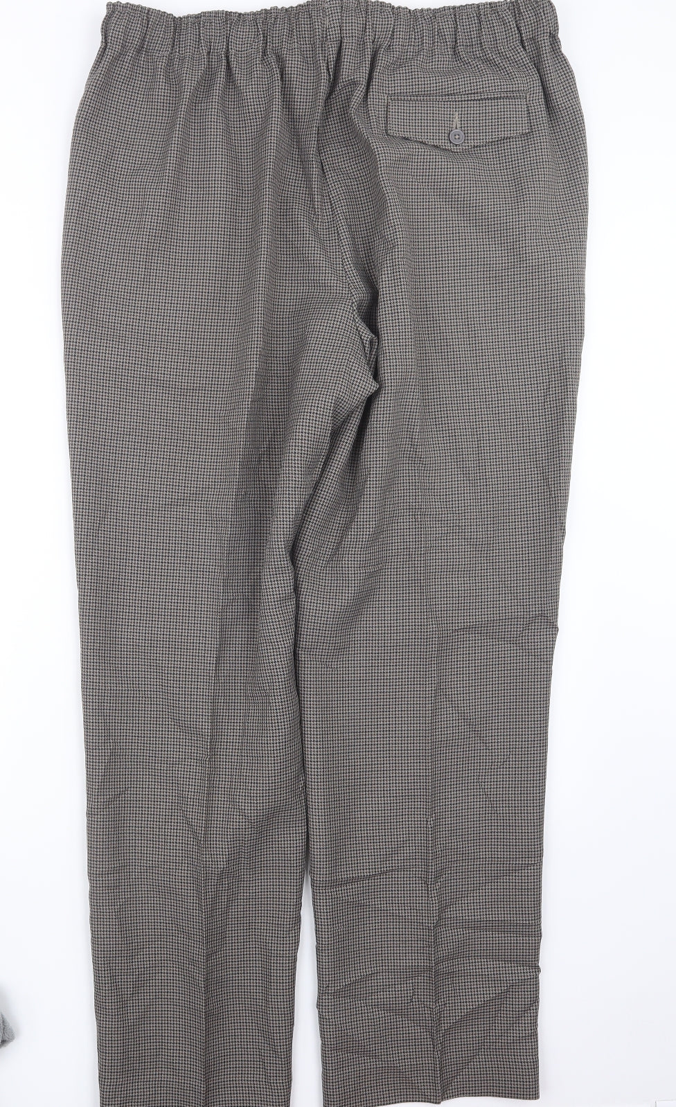 Premier Man Mens Brown Houndstooth  Trousers  Size 36 in L31 in