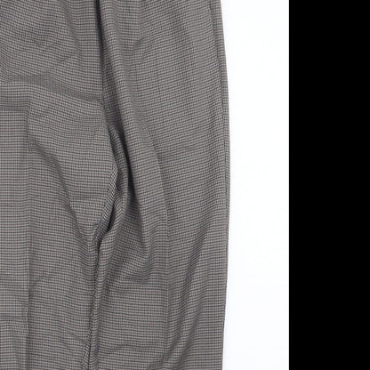 Premier Man Mens Brown Houndstooth  Trousers  Size 36 in L31 in