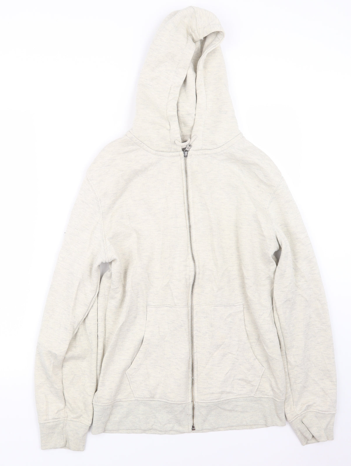 Mens UK Size S Easy Ivory Full Zip Hoodie
