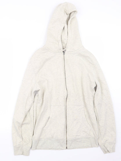 Mens UK Size S Easy Ivory Full Zip Hoodie