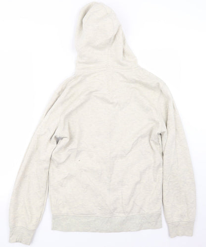Mens UK Size S Easy Ivory Full Zip Hoodie
