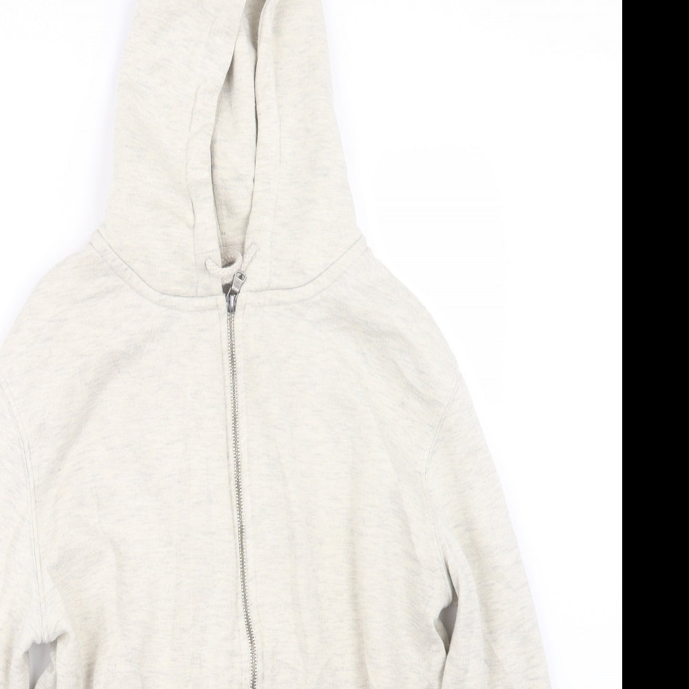 Mens UK Size S Easy Ivory Full Zip Hoodie