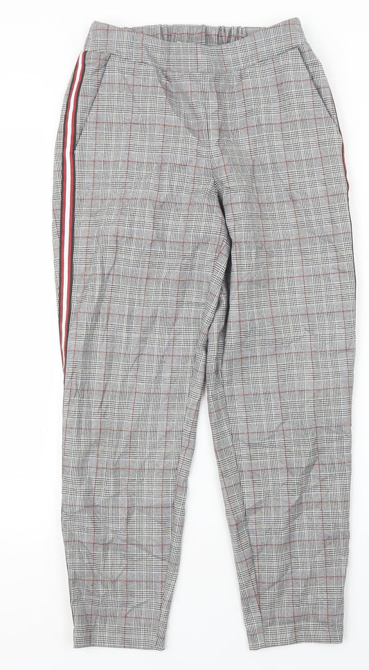 Primark Womens Grey Houndstooth  Trousers  Size 6 L25 in