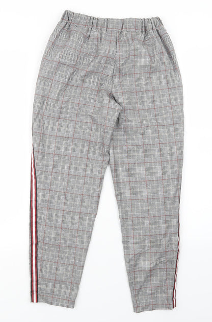 Primark Womens Grey Houndstooth  Trousers  Size 6 L25 in
