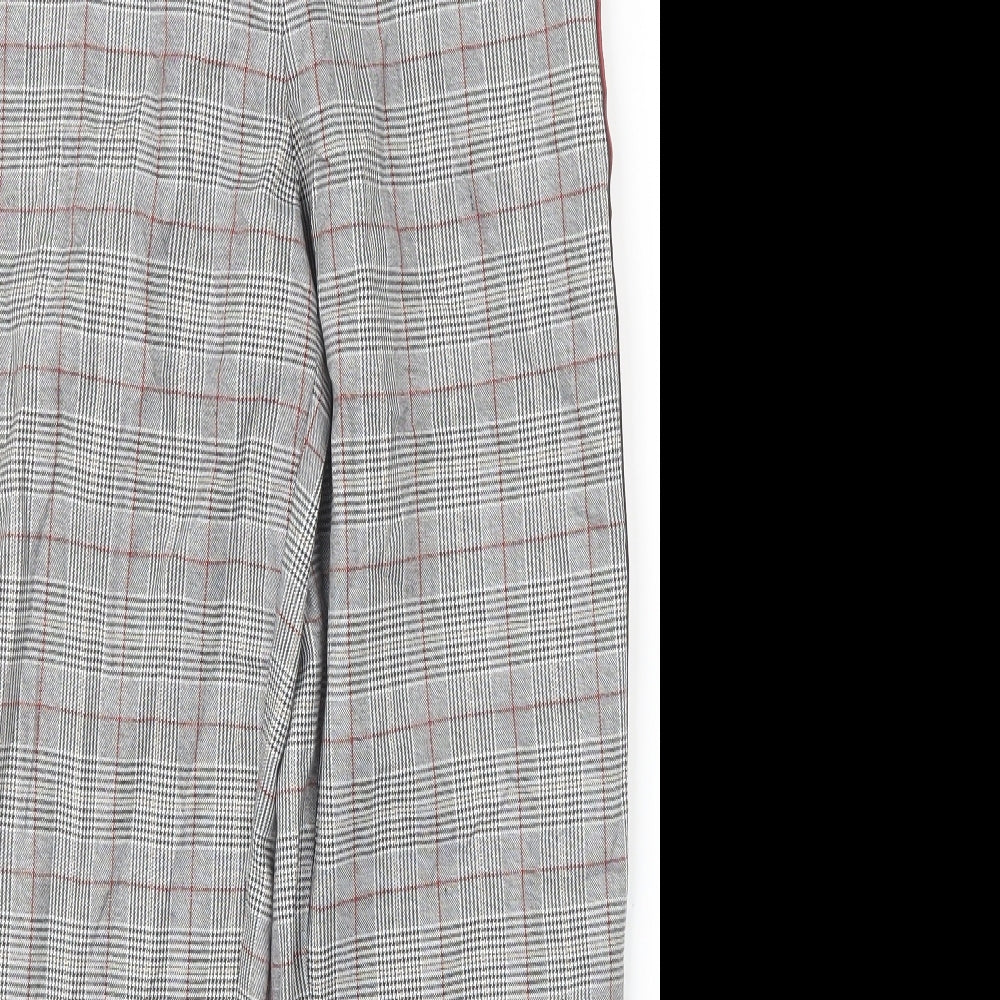 Primark Womens Grey Houndstooth  Trousers  Size 6 L25 in