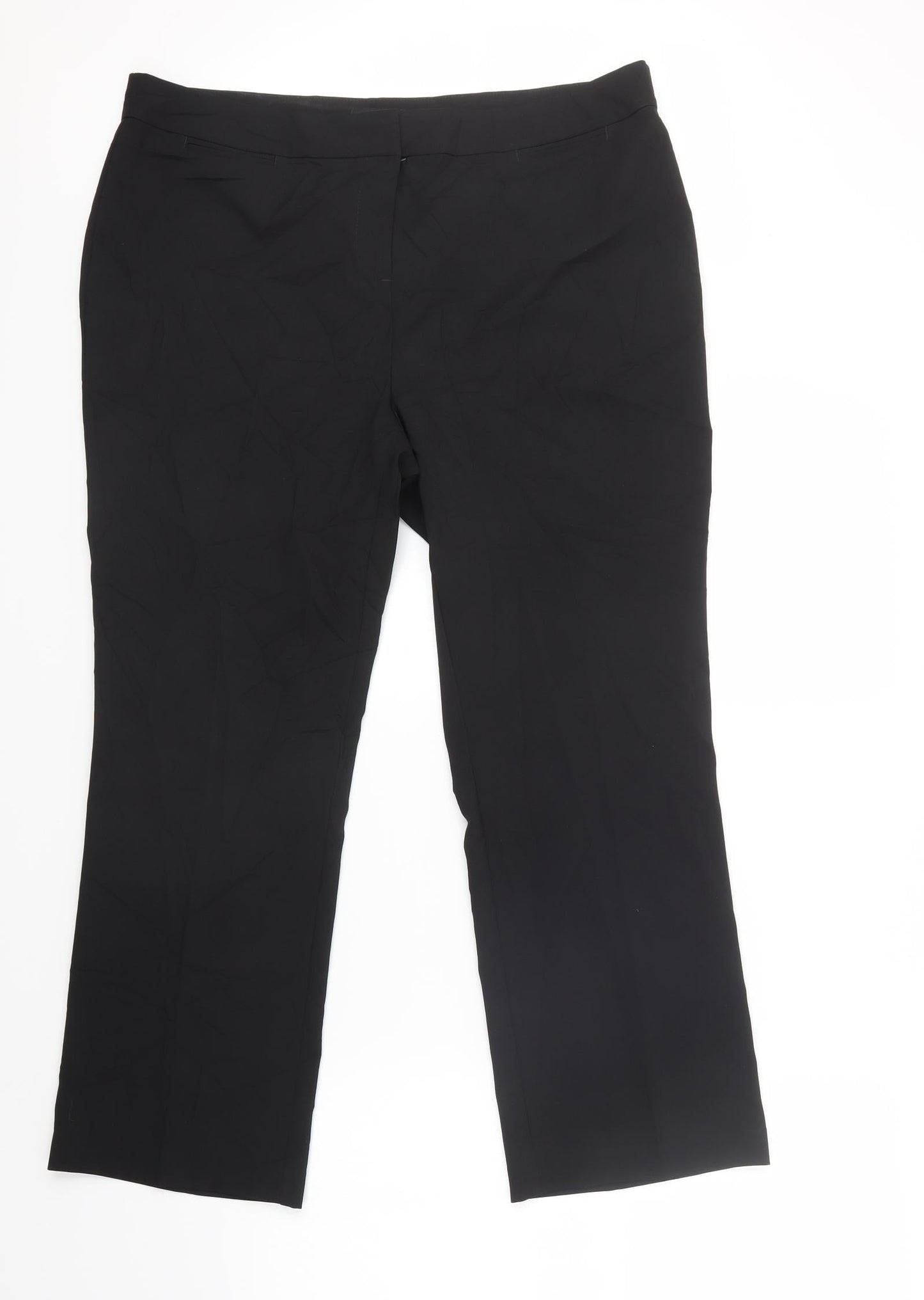 Womens UK Size 16 Papaya Regular Fit  Black Trousers