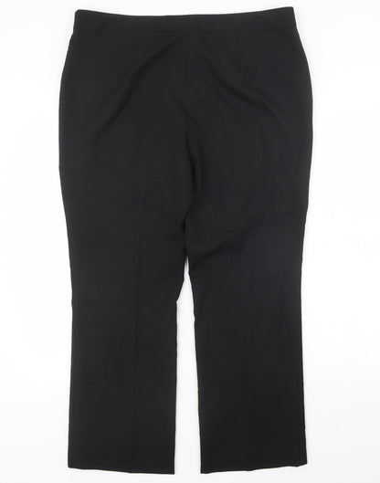 Womens UK Size 16 Papaya Regular Fit  Black Trousers