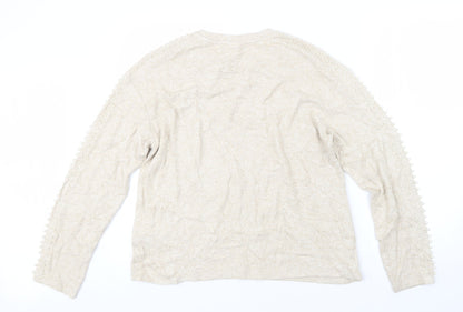 Womens UK Size M H&M Beige Pullover Jumper