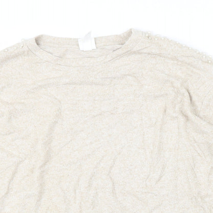 Womens UK Size M H&M Beige Pullover Jumper