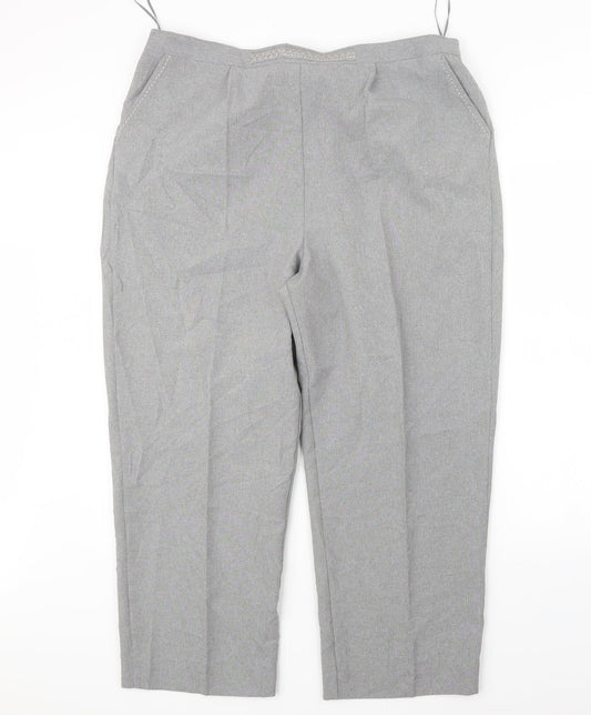 BM Womens Grey   Trousers  Size 20 L26 in