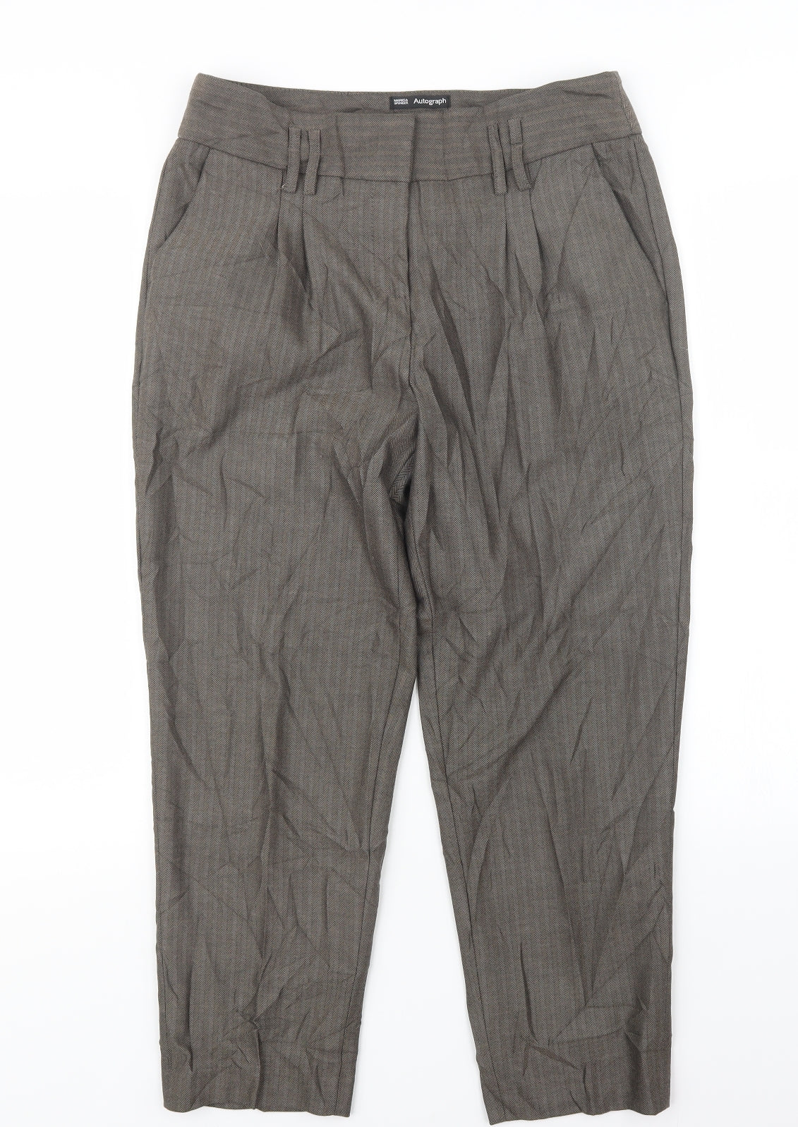 Autograph Womens Brown   Trousers  Size 12 L25 in