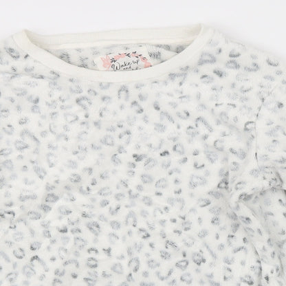 Debenhams Womens Grey Animal Print  Top Pyjama Top Size 8