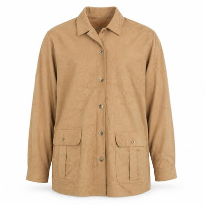 Mens UK Size S Tru Casual Beige  Button-Up Long Sleeve Casual Shirt