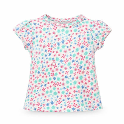 Mini Club Girls White   Basic T-Shirt Size 4-5 Years