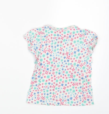 Mini Club Girls White   Basic T-Shirt Size 4-5 Years