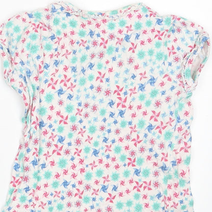 Mini Club Girls White   Basic T-Shirt Size 4-5 Years