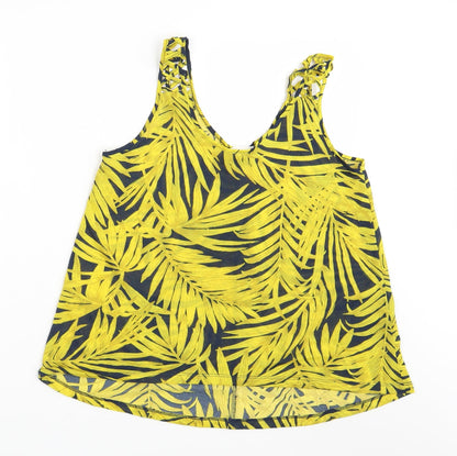 Womens UK Size S H&M Yellow Basic Tank